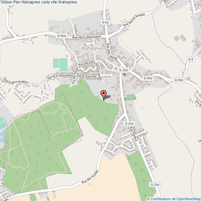 Plan Wahagnies carte ville Wahagnies