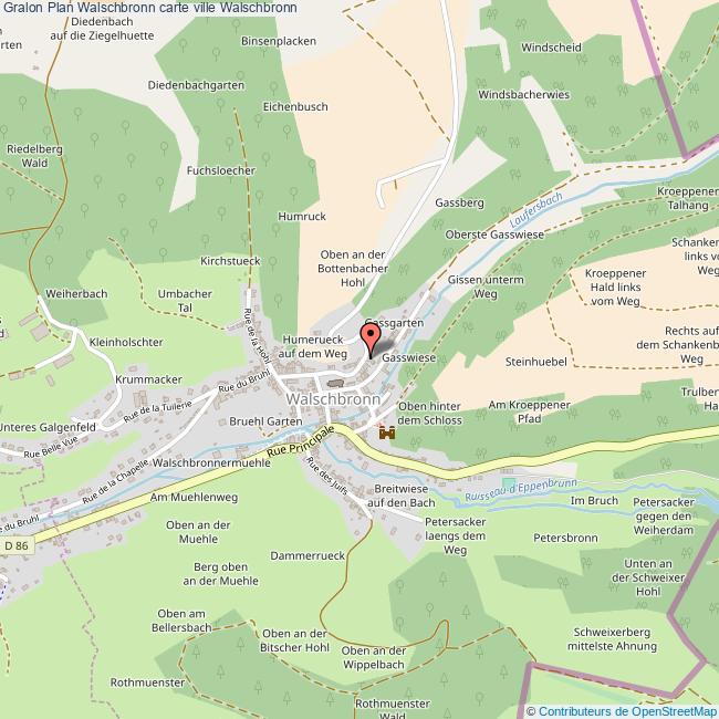 Plan Walschbronn carte ville Walschbronn
