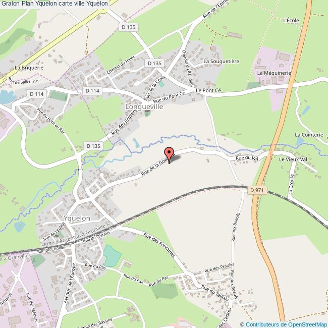 Plan Yquelon carte ville Yquelon