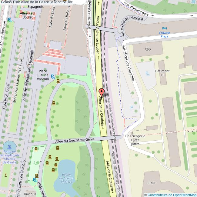 Allee de la Citadelle Montpellier