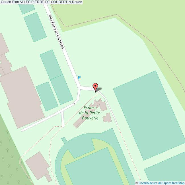 plan Allée  PIERRE DE COUBERTIN