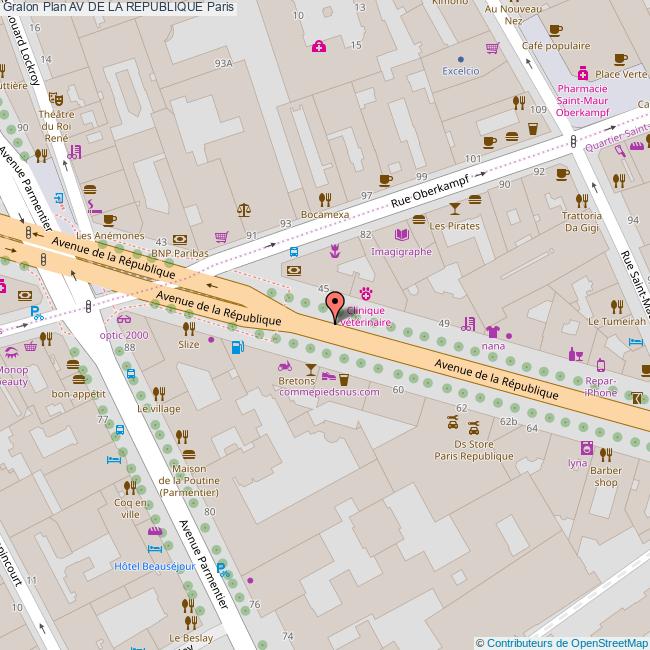 plan Avenue de la  REPUBLIQUE