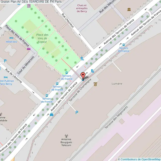 plan Avenue des  TERROIRS DE FR