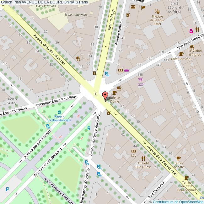 Avenue de la BOURDONNAIS Paris