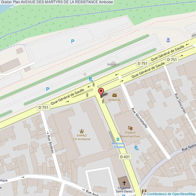 Avenue des MARTYRS DE LA RÉSISTANCE Amboise