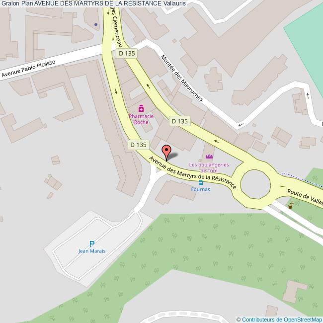 Avenue des MARTYRS DE LA RÉSISTANCE Vallauris Avenue des MARTYRS DE LA RÉSISTANCE Vallauris