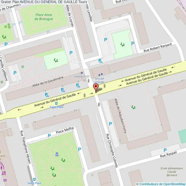 plan Avenue du  GÉNÉRAL DE GAULLE