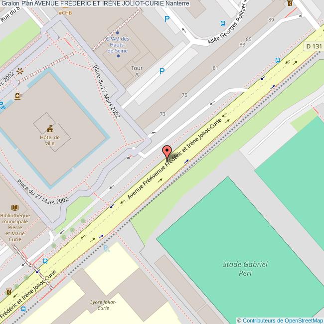 Avenue FRÉDÉRIC ET IRÈNE JOLIOTCURIE Nanterre