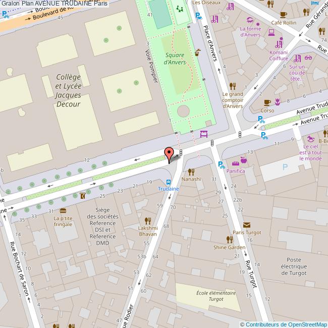 Avenue TRUDAINE Paris