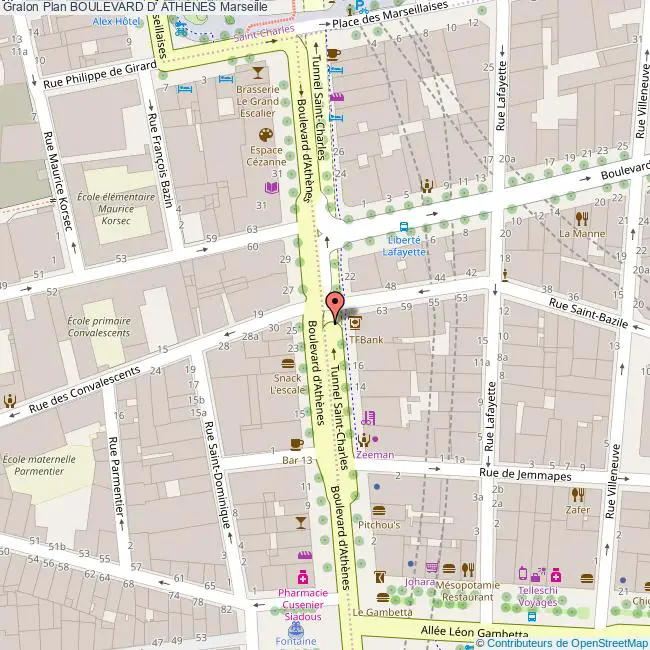 plan Boulevard d'  ATHÈNES