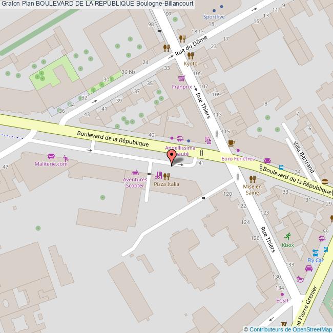 Boulevard de la RÉPUBLIQUE BoulogneBillancourt