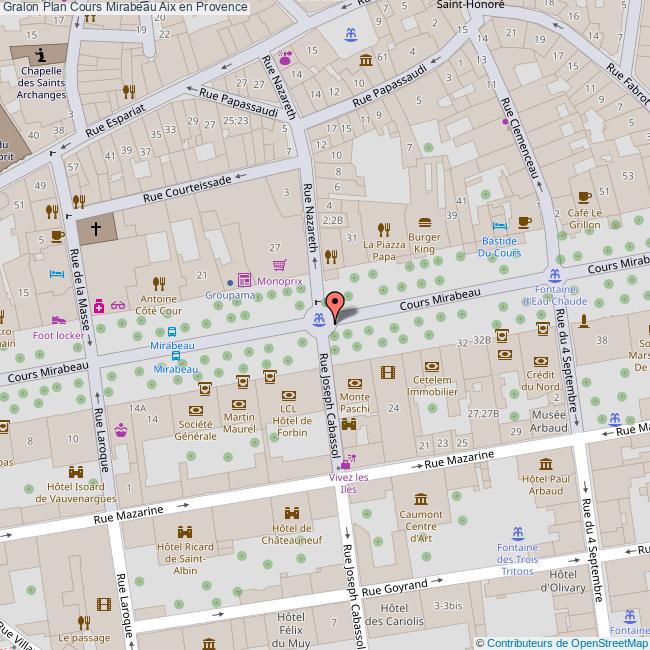 Cours Mirabeau Aix en Provence