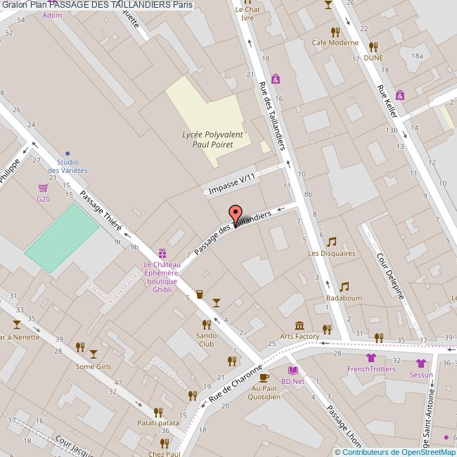 Passage des TAILLANDIERS Paris