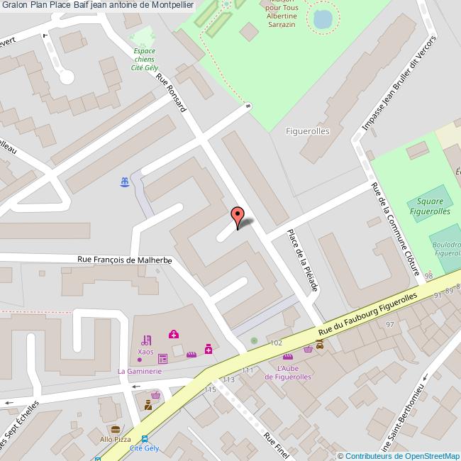 Place Baif jean antoine de Montpellier