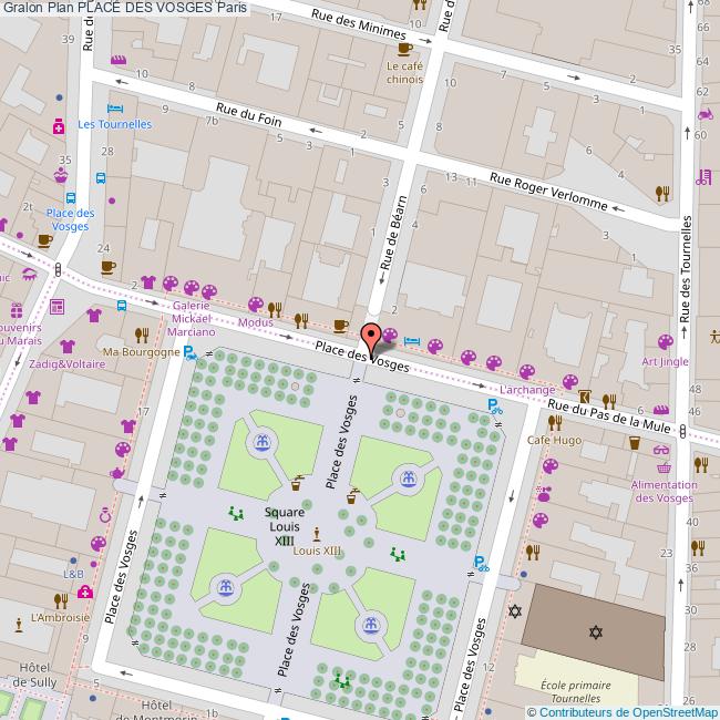 plan Place des  VOSGES