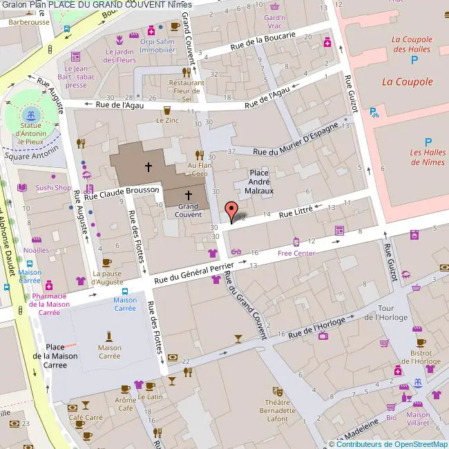 plan Place du  GRAND COUVENT