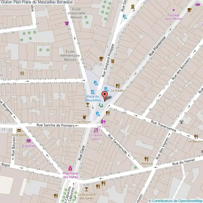 plan Place du  Maucaillou