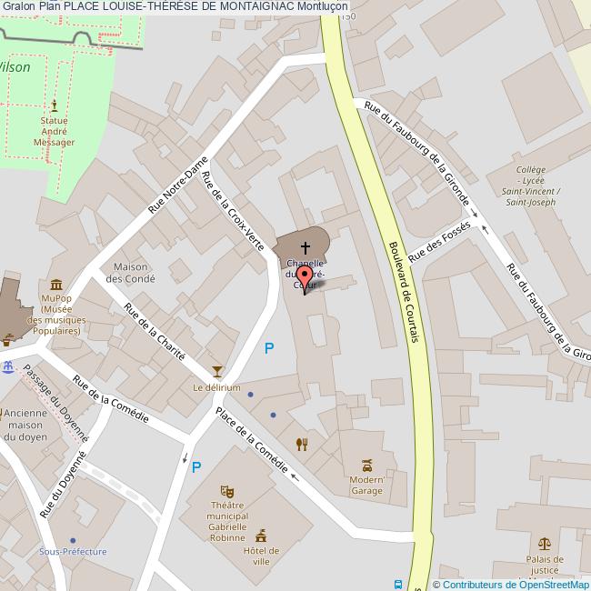 Place LOUISETHÉRÈSE DE MONTAIGNAC Montluçon