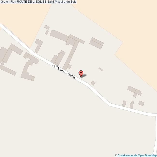 Route de l' ÉGLISE SaintMacaireduBois