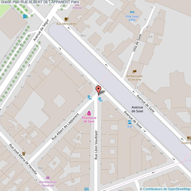 Rue albert de LAPPARENT Paris