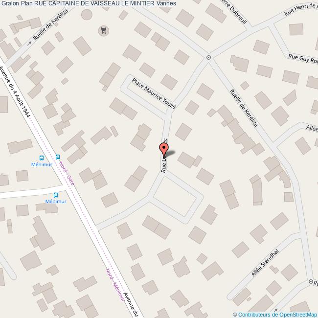 Rue CAPITAINE DE VAISSEAU LE MINTIER Vannes