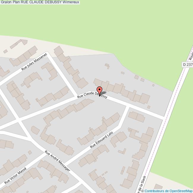 plan Rue  CLAUDE DEBUSSY