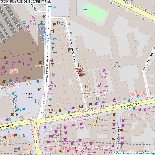 Rue de BUDAPEST Paris Rue de BUDAPEST Paris