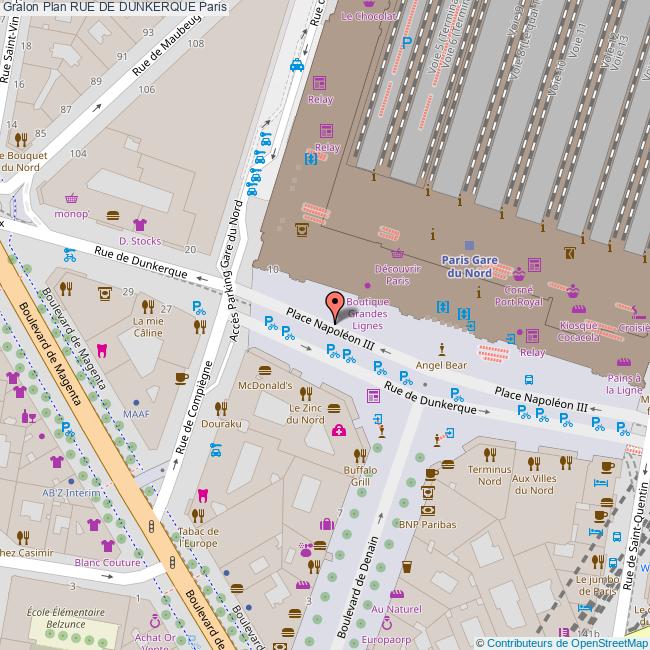 plan Rue de  DUNKERQUE