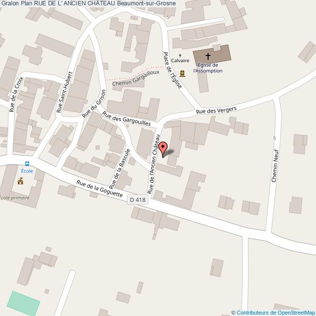 Rue de l' ANCIEN CHÂTEAU BeaumontsurGrosne