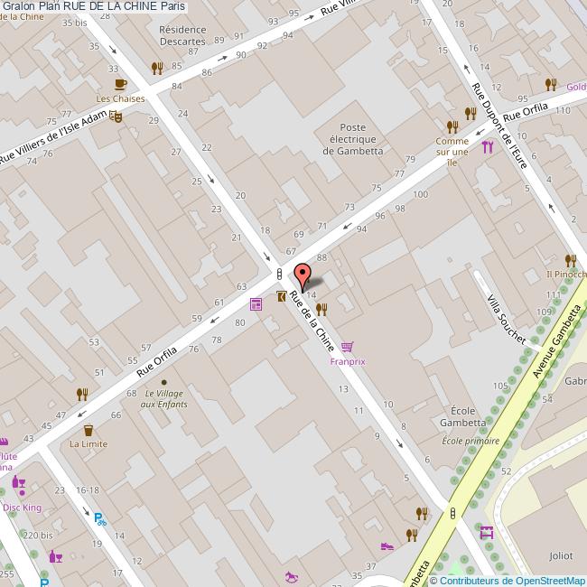 49 Rue De La Chine 75020 Paris Rue de la CHINE Paris