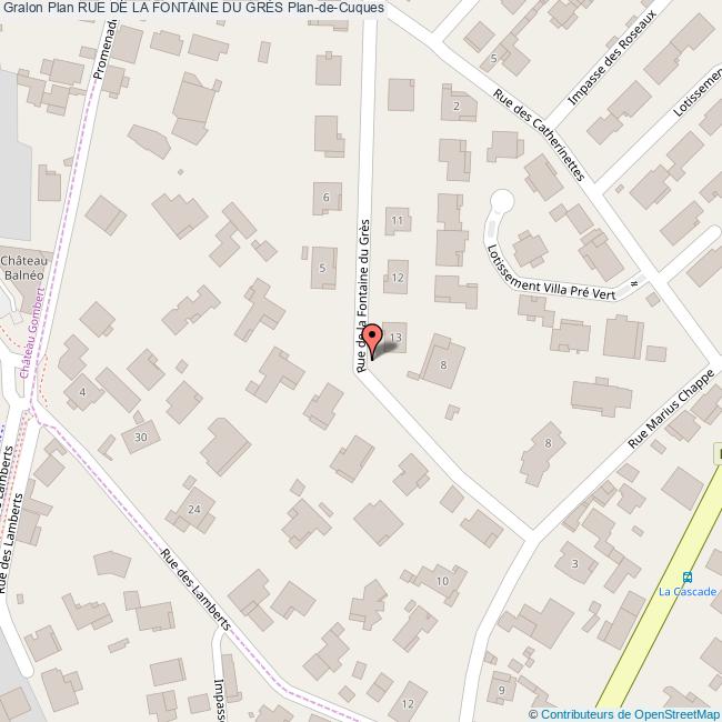 Rue de la FONTAINE DU GRÈS PlandeCuques