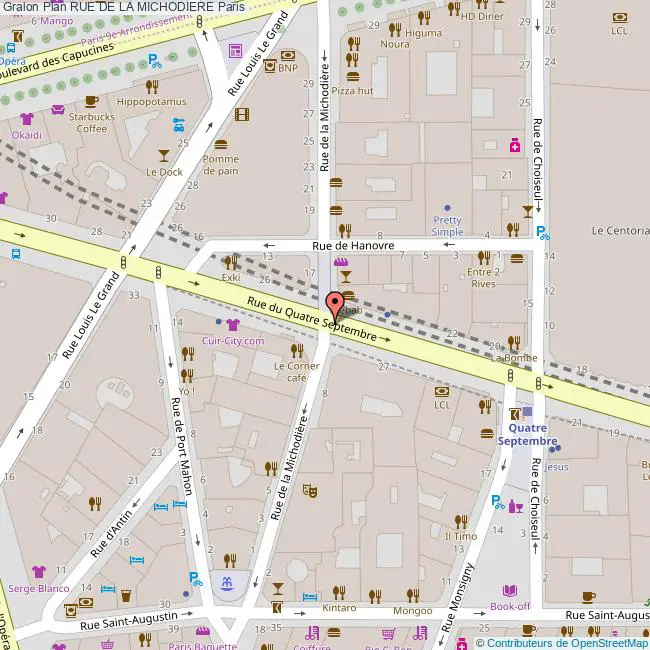 plan Rue de la  MICHODIERE