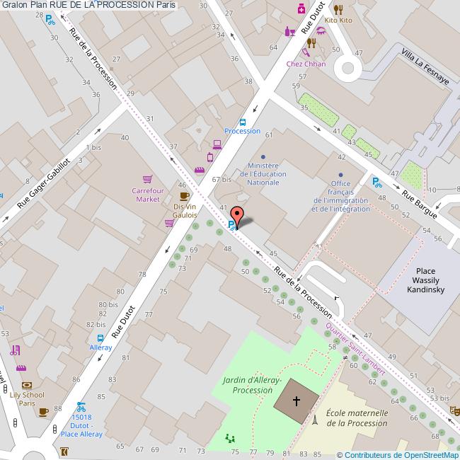 Rue de la PROCESSION Paris