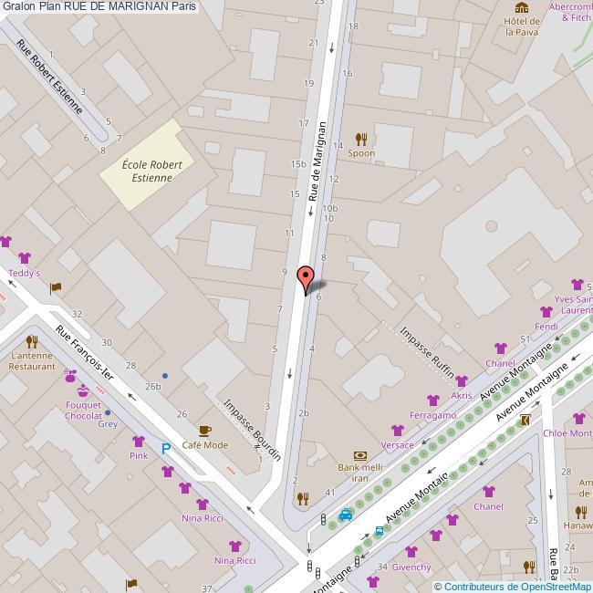 Rue de MARIGNAN Paris