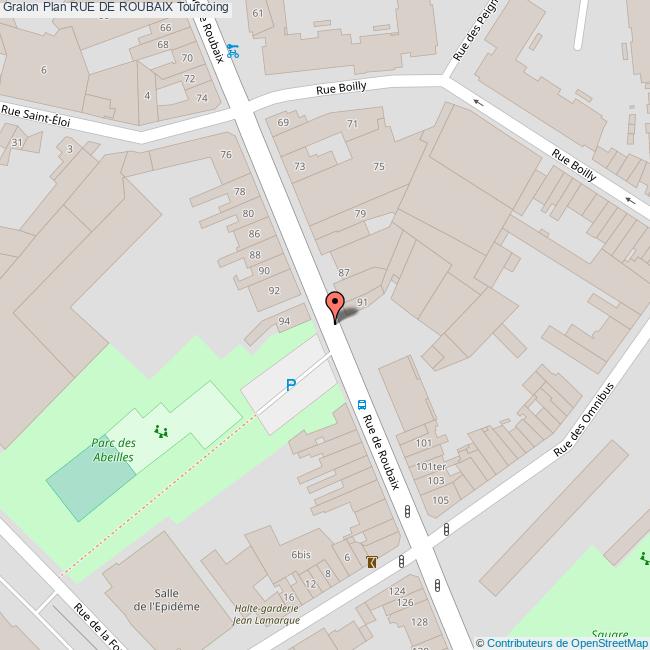plan Rue de  ROUBAIX