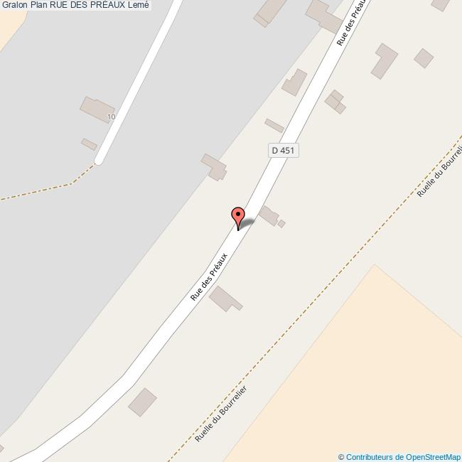 plan Rue des  PRÉAUX