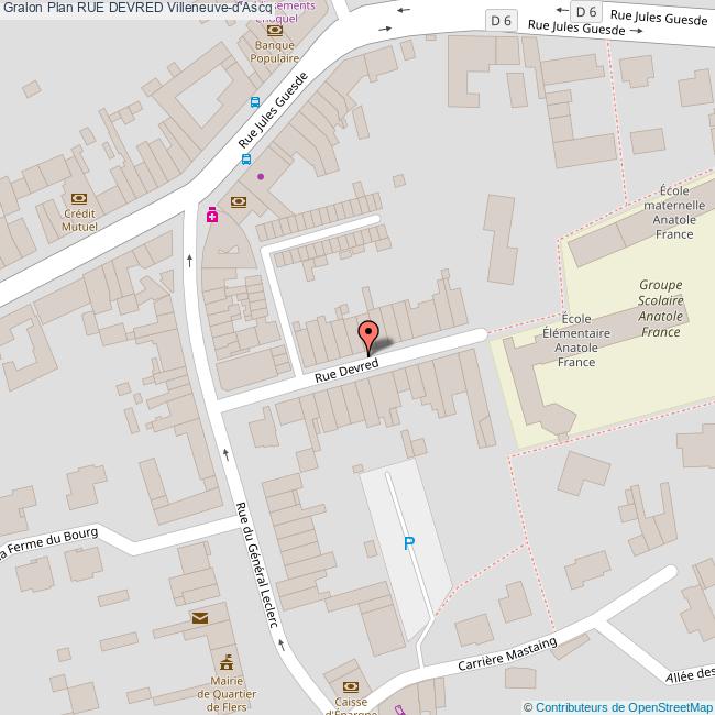 Rue DEVRED Villeneuved'Ascq