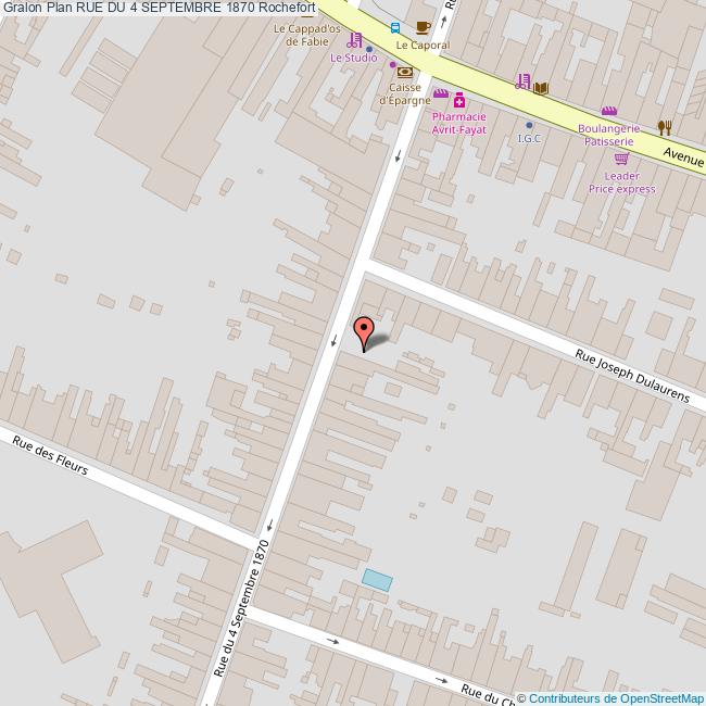 Rue du 4 SEPTEMBRE 1870 Rochefort