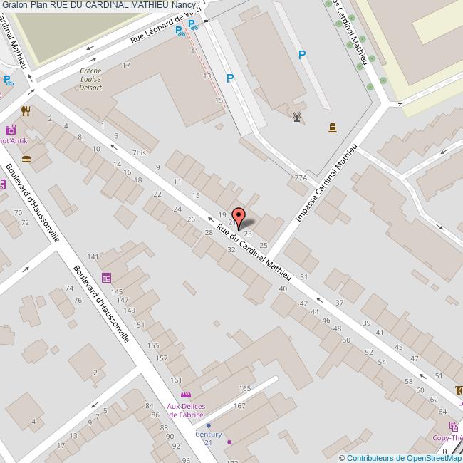 Rue du CARDINAL MATHIEU Nancy