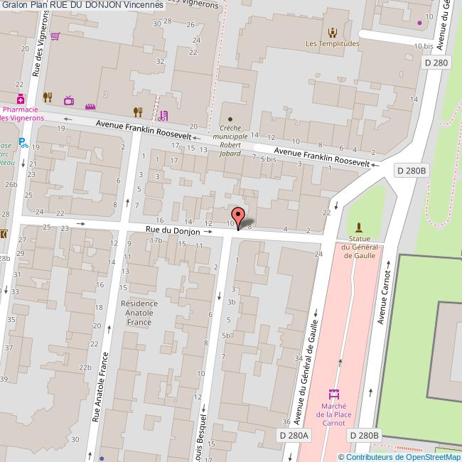 Plan De Vincennes Avec Nom Des Rues Rue du DONJON Vincennes