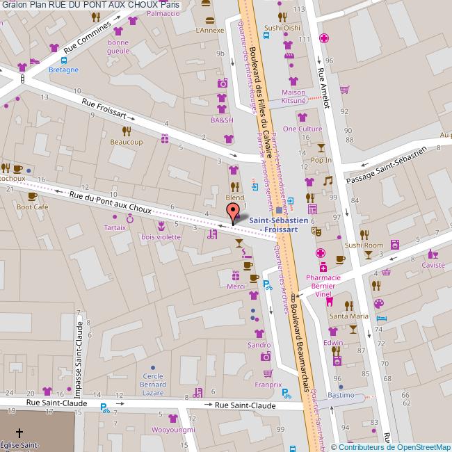 Rue du PONT AUX CHOUX Paris