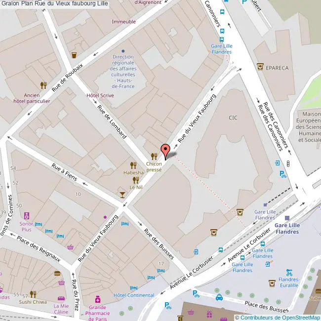 plan Rue du  Vieux faubourg