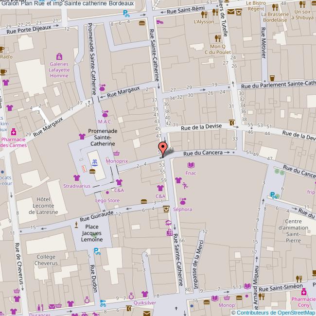 Rue et impasse Sainte catherine Bordeaux