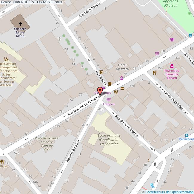 Rue la FONTAINE Paris