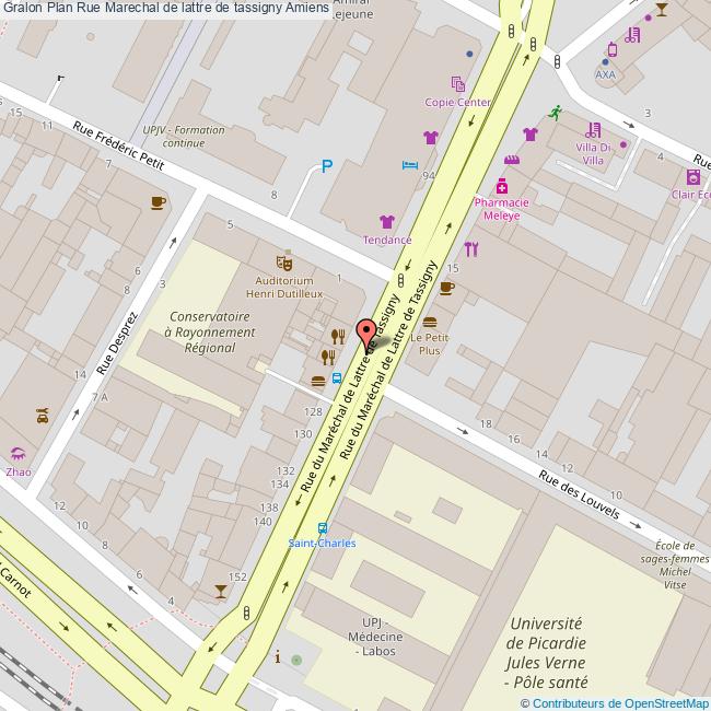 plan Rue  Marechal de lattre de tassigny