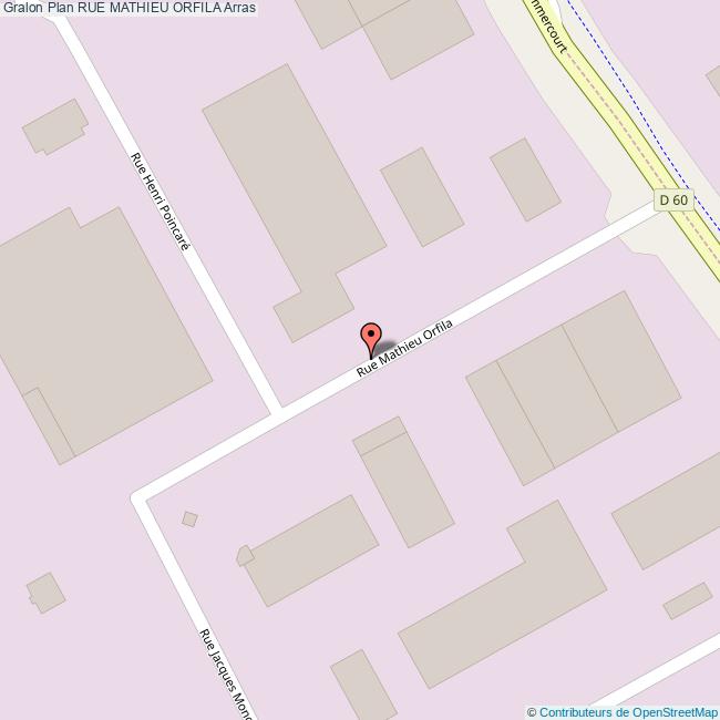 plan Rue  MATHIEU ORFILA