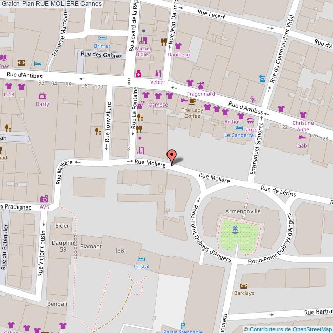 plan Rue  MOLIÈRE