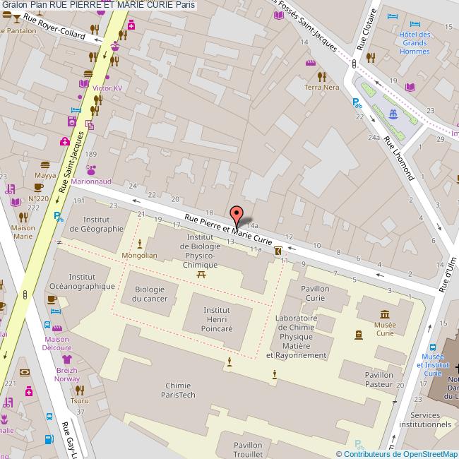 Rue PIERRE ET MARIE CURIE Paris