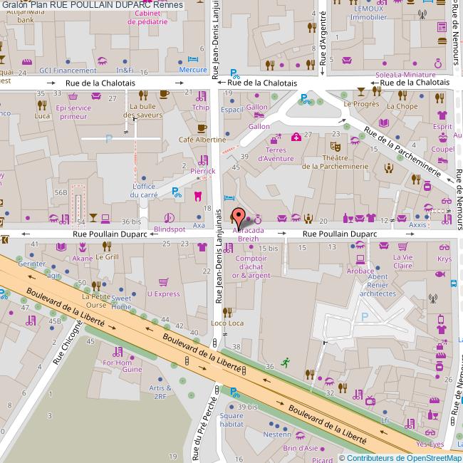Rue POULLAIN DUPARC Rennes