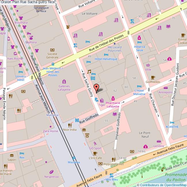 Rue Sacha guitry Nice